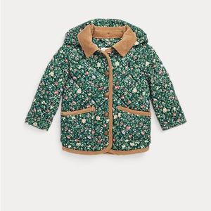 Baby Girl Polo Ralph Lauren Floral Water-Resistant Barn Jacket Toddler 18 mo
